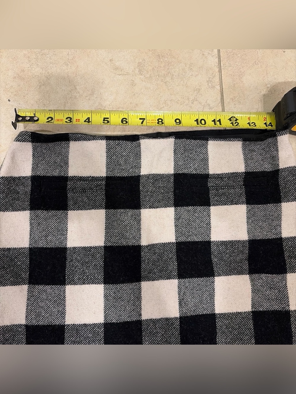 Talbots Black and White Buffalo Plaid Mini Skirt - Picture 6 of 8